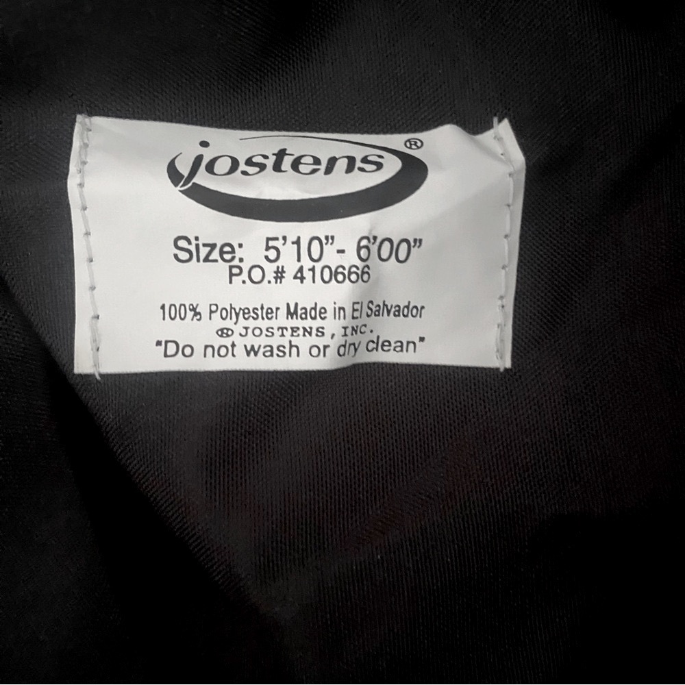 Jostens Graduation Ceremony Gown Texas Southern University 5’10 - 6’0 Black EUC - Picture 5 of 5
